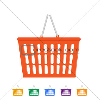 Plastic shopping basket.