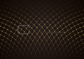 Gold Net Pattern over Dark Background