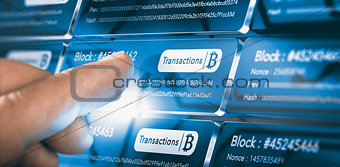 Blockchain Technology. Bitcoin Transfer