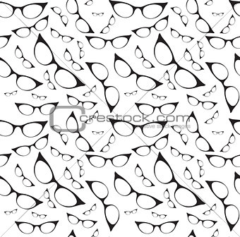 Seamless eyeglasses pattern, glasses