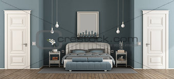 Elegant blue master bedroom