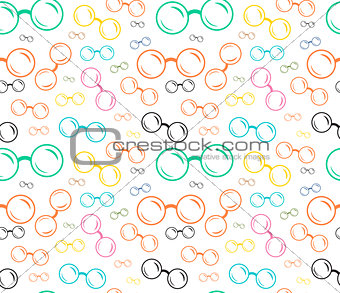 Seamless eyeglasses pattern, eyeglasses