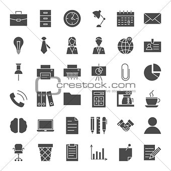 Business Office Solid Web Icons