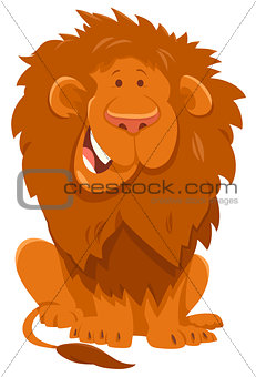 funny lion cartoon wild animal character