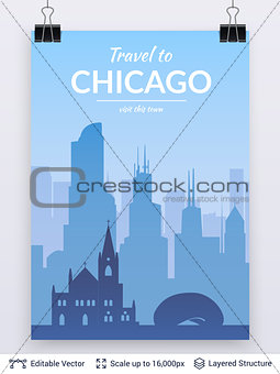 Chicago famous city scape.