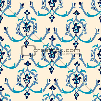 Seamless vector pattern with oriental motifs and ornaments. Morocco