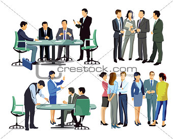 Business meeting among business people