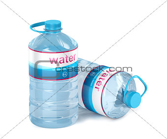 Two big water bottles