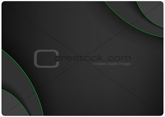 Dark Background with Layers and Green Edges