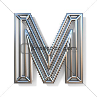Wire outline font letter M 3D