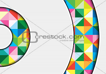 White Background with Colorful Squares