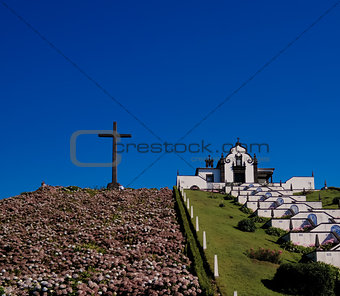 View to Our Lady of Peace Chapel, Sao-Miguel, Azores, Portugal