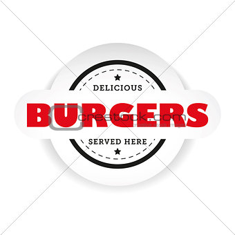 Burgers vintage stamp sign