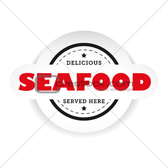 Seafood vintage stamp sign