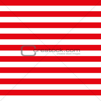 Abstract seamless geometric horizontal striped pattern with red and white stripes. Vector illustration.