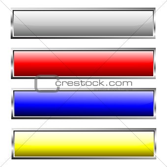 web buttons colorful design set