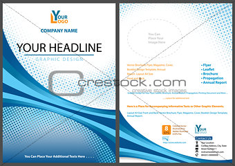 Blue Abstract Graphic Design for Leaflet