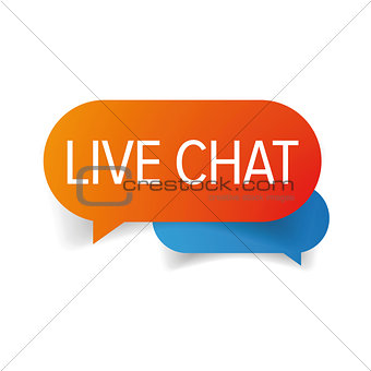Live chat icon speech bubble