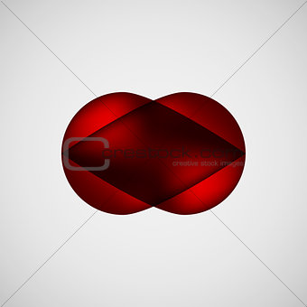 Red Abstract Bubble Badge