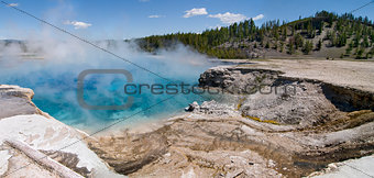 Excelsior Geyser Crater in Midway Geyser Basin, Yellowstone National Park, Wyoming