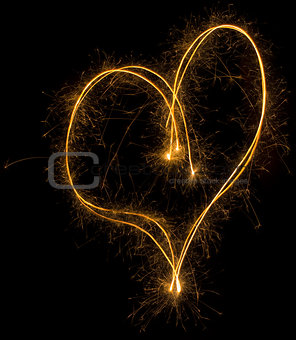 Sparkler Heart Symbol