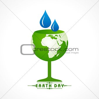 Vector Illustration of Earth Day Greeting - Go Green Concept