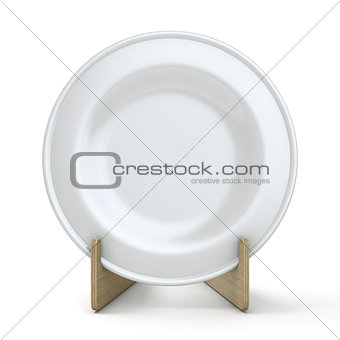 Plate mock up holder 3D rendering illustration