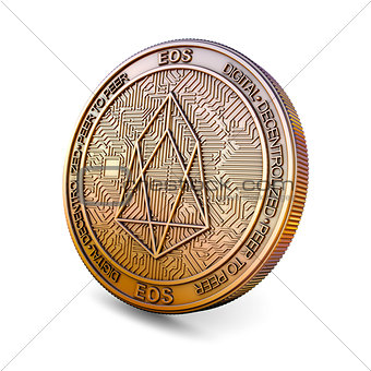EOS - Cryptocurrency Coin. 3D rendering