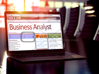 Job Opening Business Analyst. 3D.