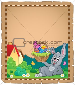 Parchment with Easter bunny topic 2