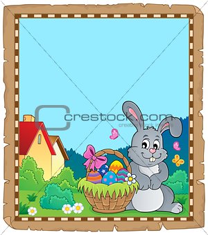 Parchment with Easter bunny topic 5