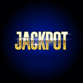 Jackpot golden inscription - casino and big win poster