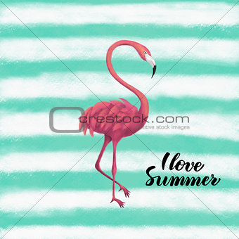 Flamingo I Love Summer