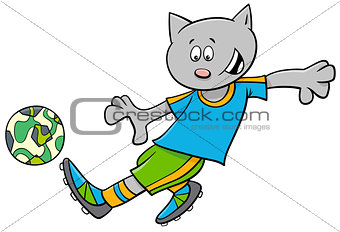 cat football player cartoon character