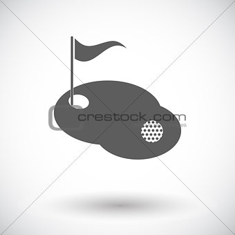 Golf single icon.