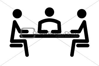 simple icon of the meeting