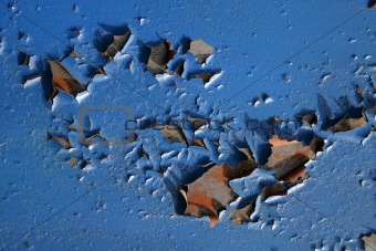 surface of the old blue wall