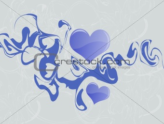 Abstract Blue Hearts 