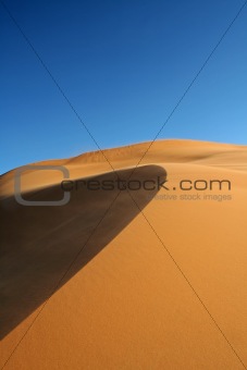 Erg Chebbi sand dunes and sandstorm