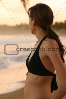 After workout on the beach