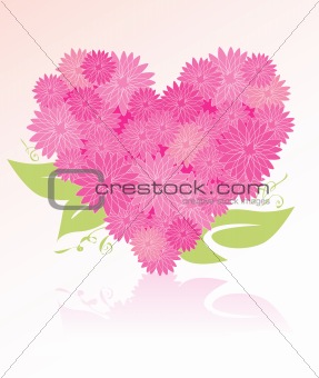 Heart-shaped flower bouquet