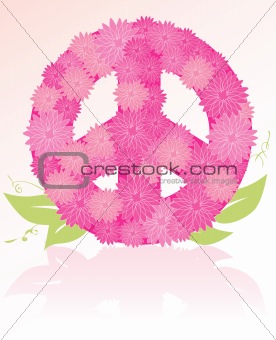 Peace Sign flower bouquet