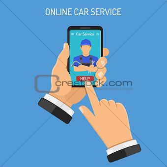 Online Car Services Concept