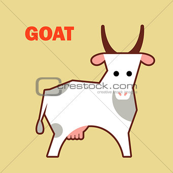 Farm animal goat simple