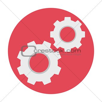 Cogwheels flat icon