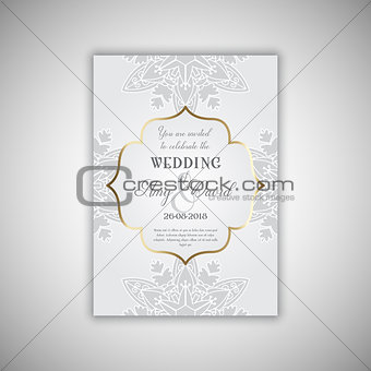 Decorative wedding invitation design