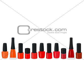 Vector illustration set of a color nail polish.