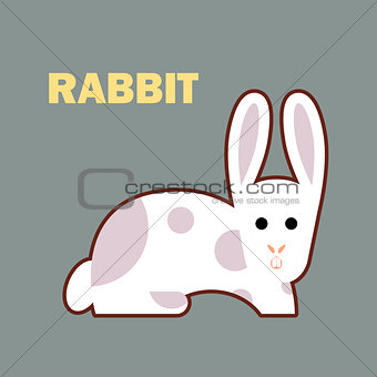 Farm animal rabbit simple