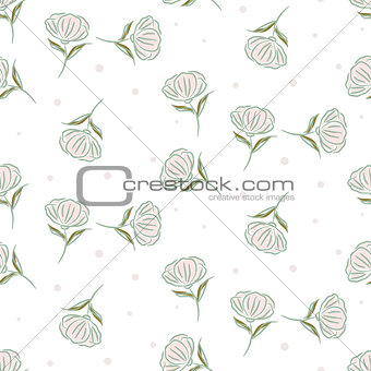 Simple flower pattern vector design.