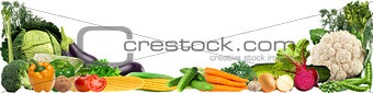 banner with a variety of vegetables